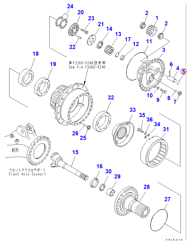 Diagram 07000-13034 O-RING - Komatsu