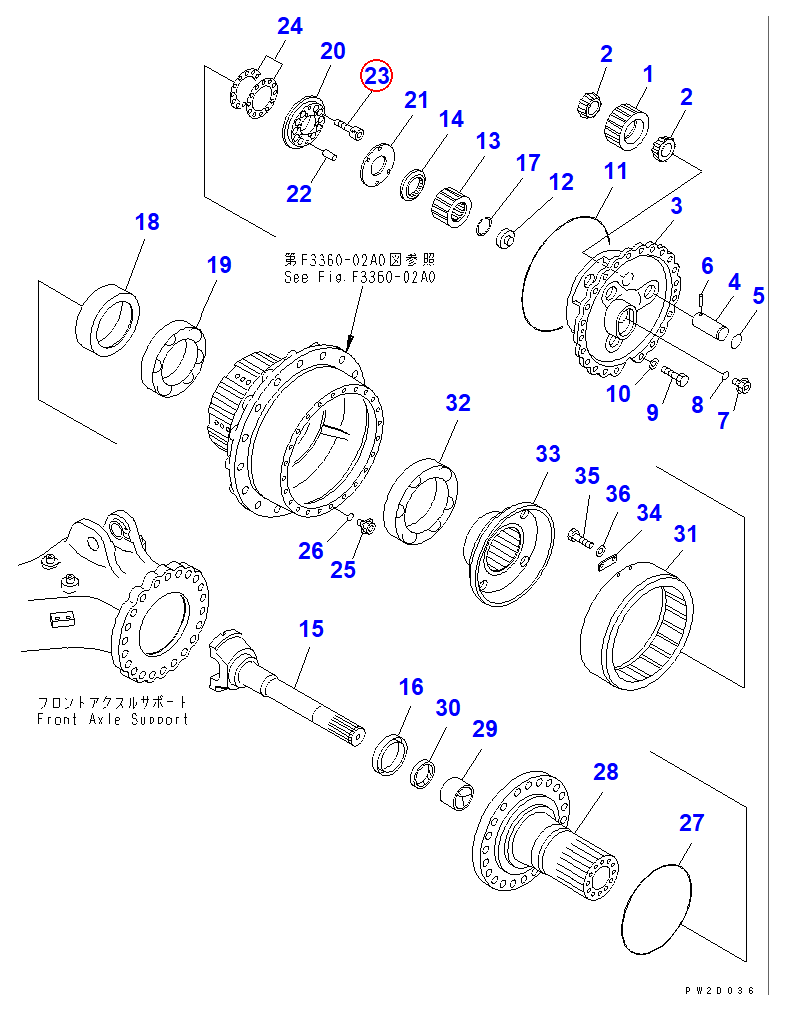 Diagram 01252-61245 BOLT - Komatsu