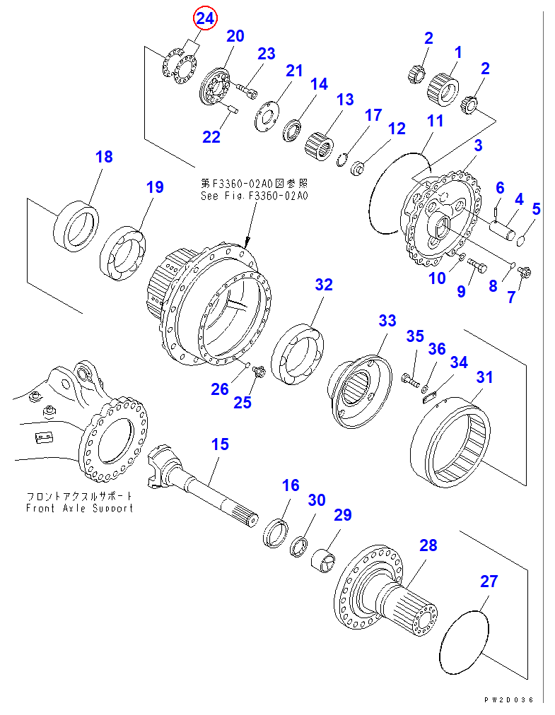 Diagram 423-22-12260 SHIM, 0.05MM - Komatsu