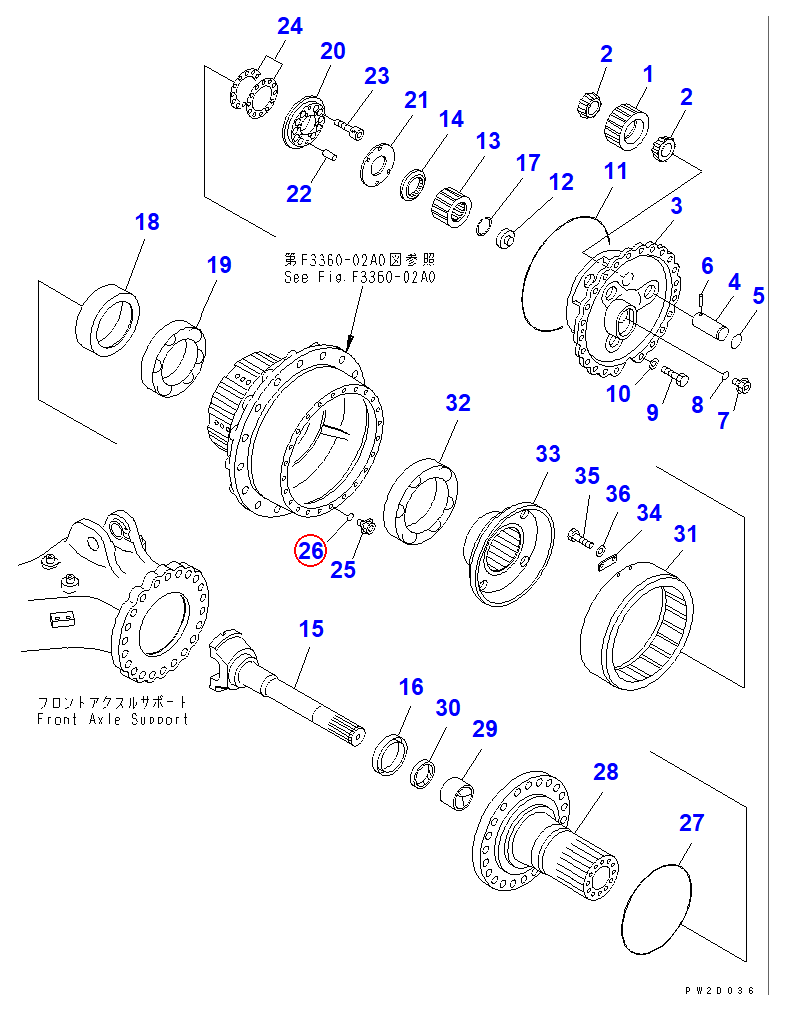 Diagram 07002-11423 O-RING - Komatsu