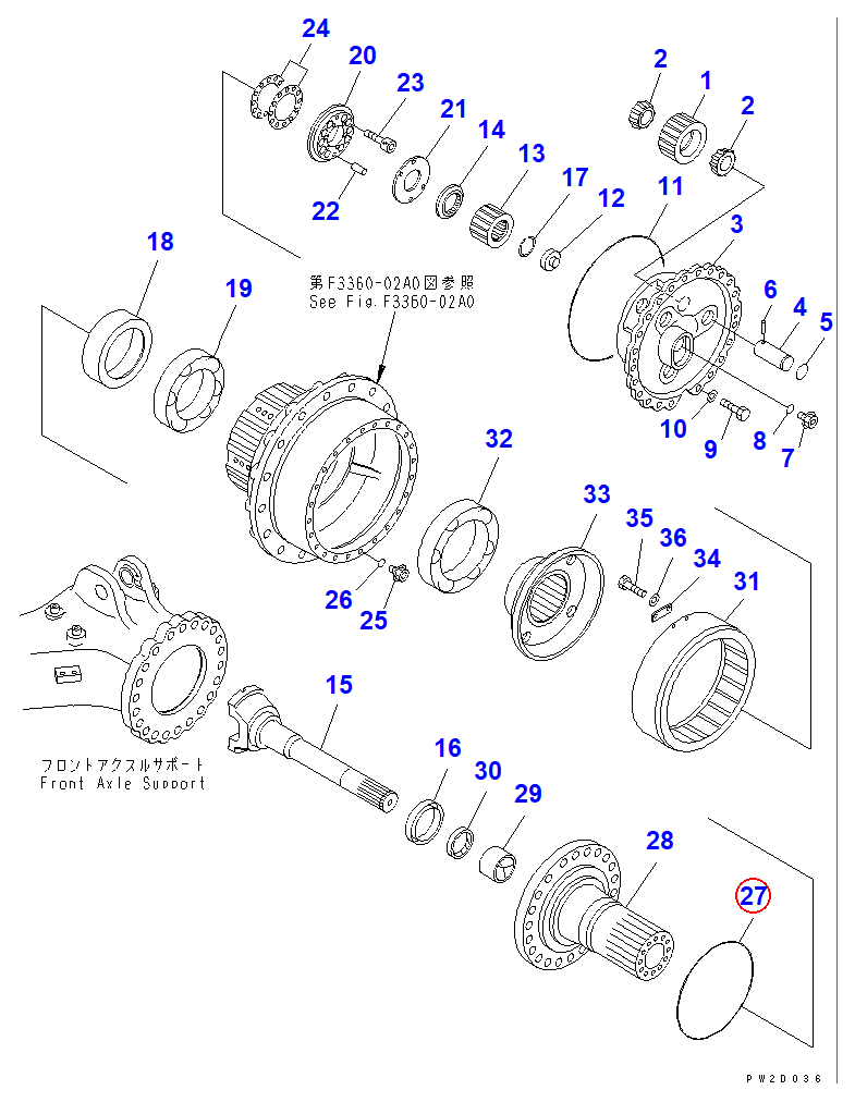 Diagram 07000-15260 O-RING - Komatsu