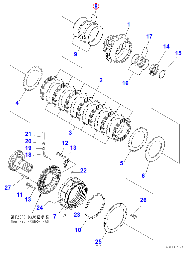 Diagram 56D-33-11311 SEAL - Komatsu