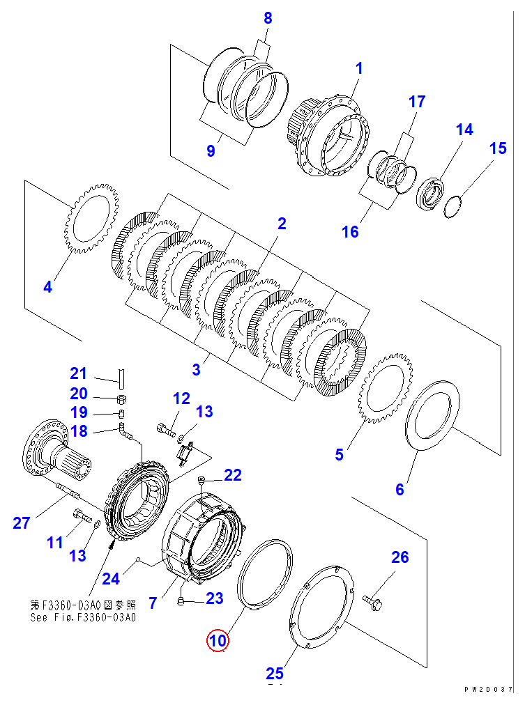 Diagram 421-33-21181 SEAL - Komatsu