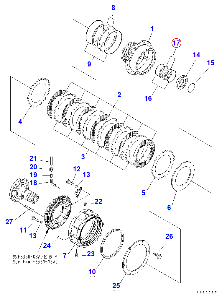 Diagram 56D-33-11320 SEAL - Komatsu