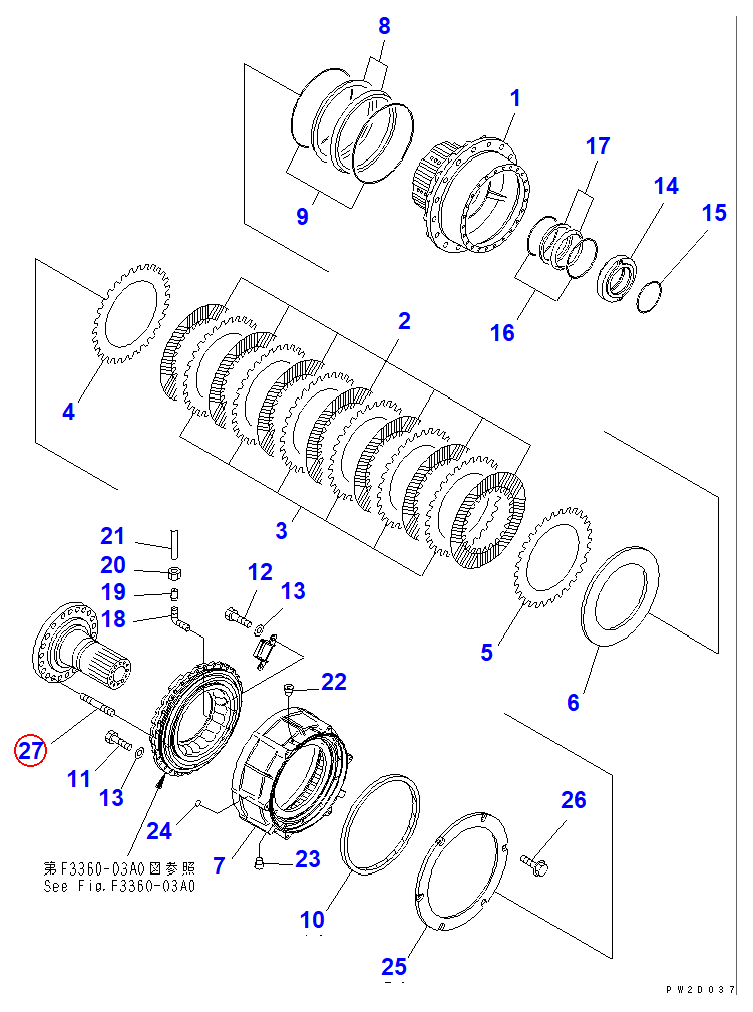 Diagram 01144-32090 STUD - Komatsu