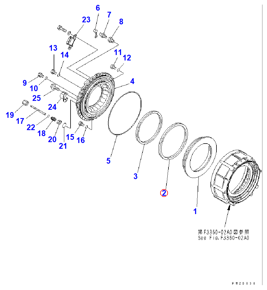Diagram 421-33-11480 SEAL - Komatsu