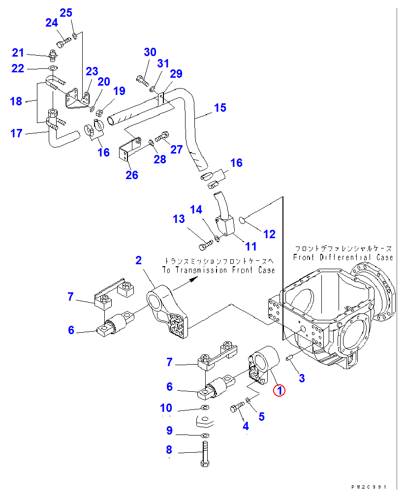 Diagram 56D-16-11110 BRACKET,L.H. - Komatsu