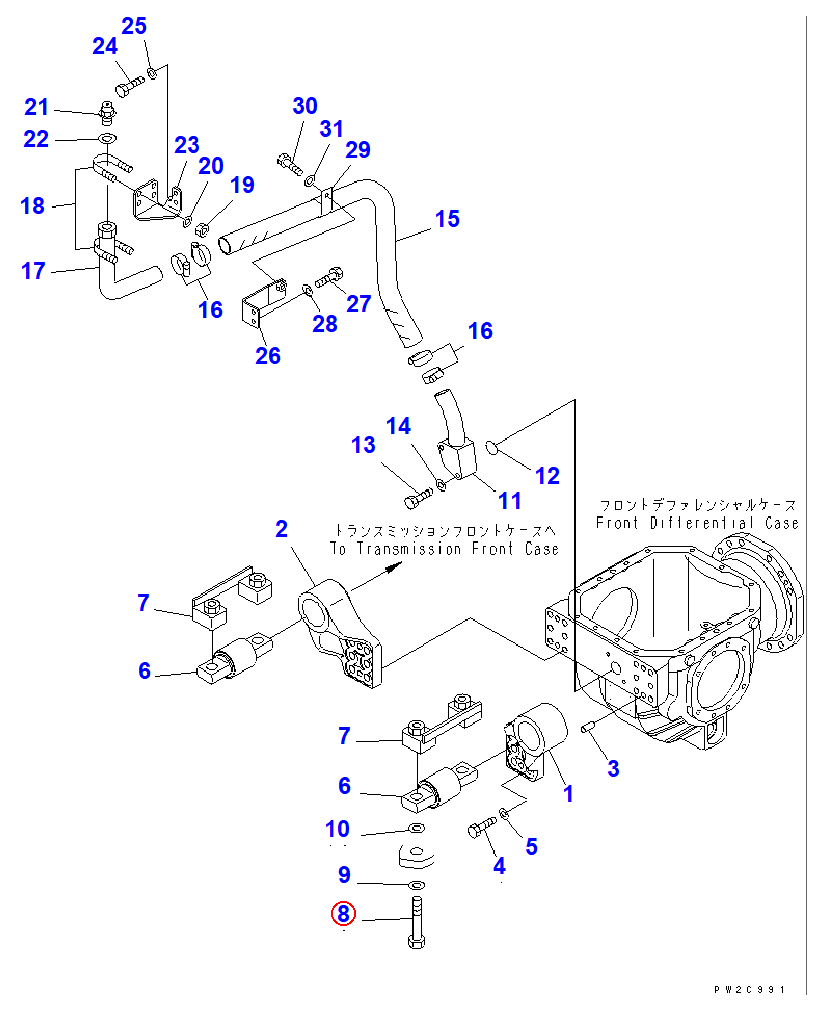 Diagram 01011-62725 BOLT - Komatsu