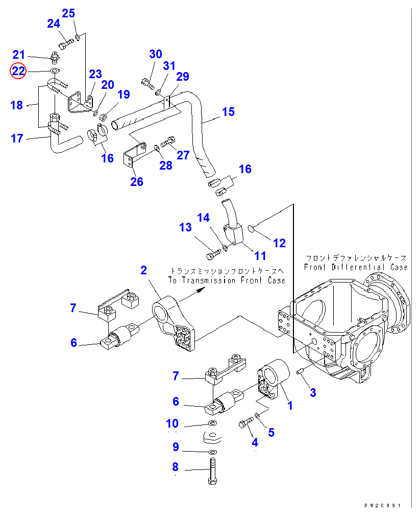 Diagram 07003-03036 GASKET - Komatsu