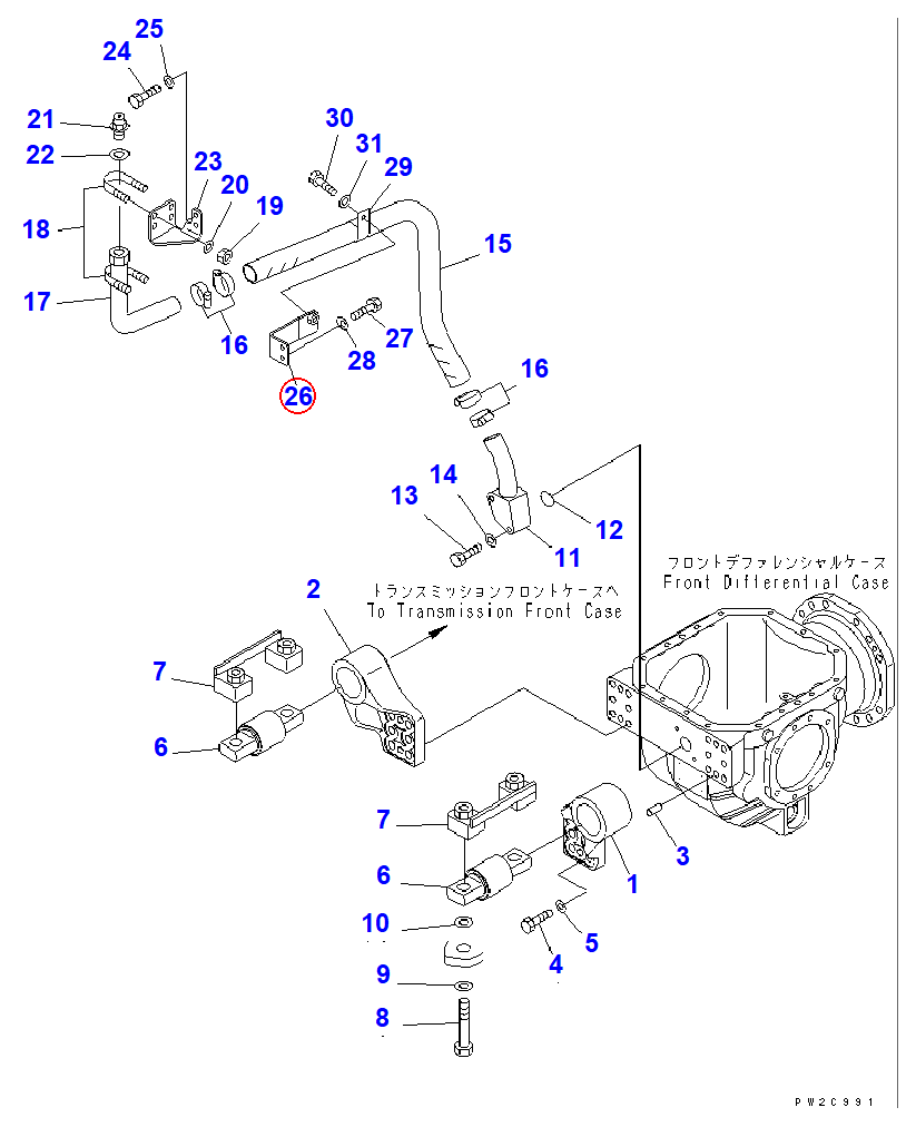 Diagram 56D-16-11240 BRACKET - Komatsu
