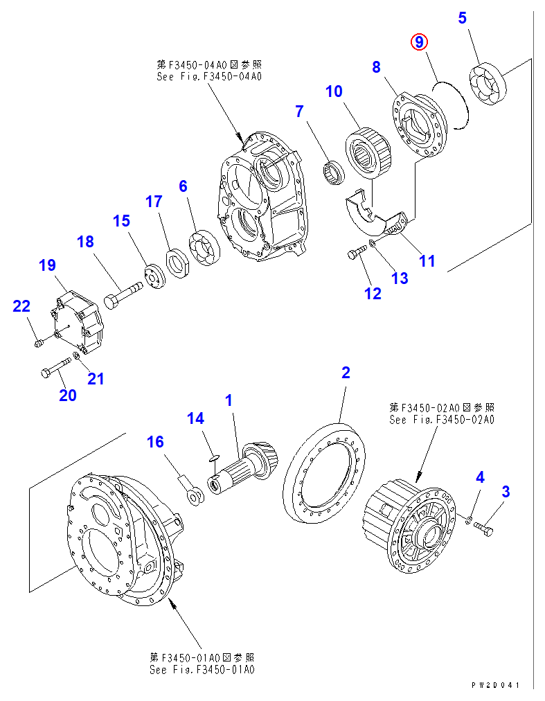 Diagram 07000-15175 O-RING - Komatsu