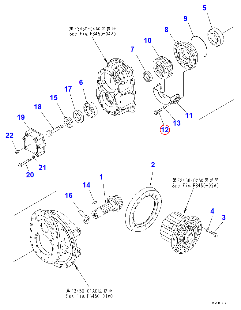 Diagram 01010-61230 BOLT - Komatsu