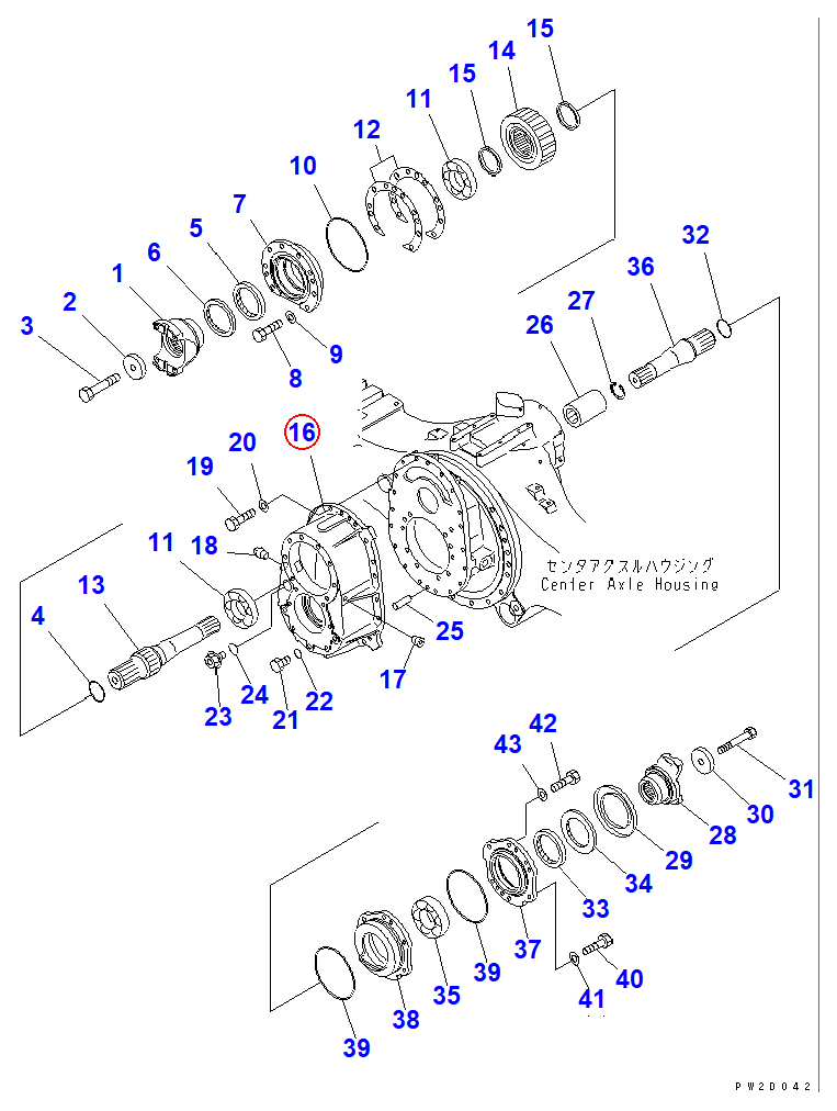 Diagram 56D-23-16631 CASE - Komatsu