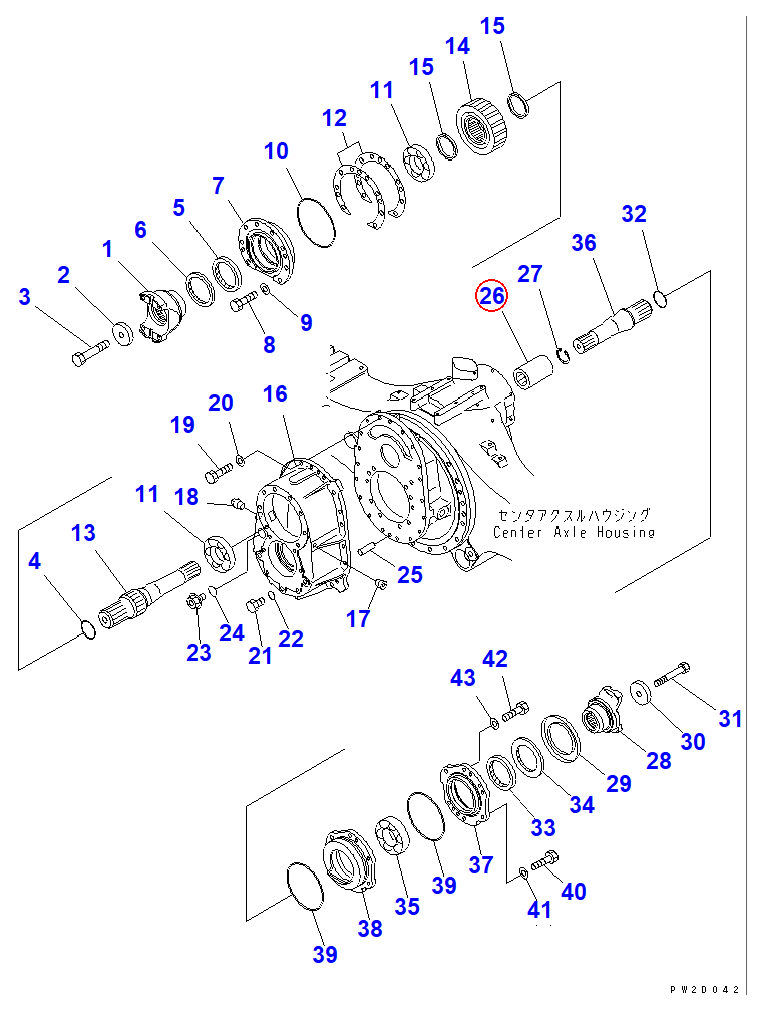 Diagram 56D-23-16660 COUPLING - Komatsu