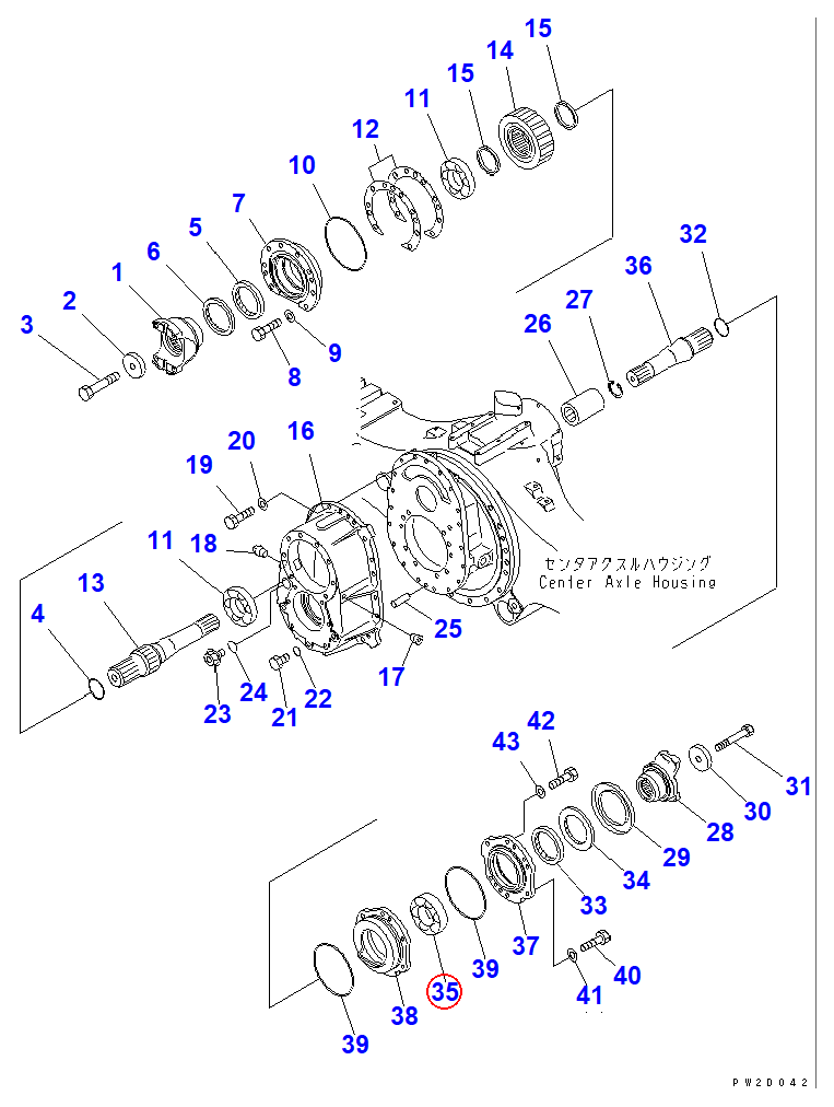 Diagram 06340-06312 BEARING - Komatsu