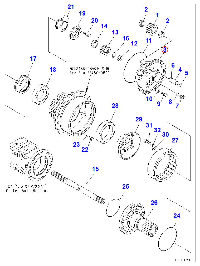 Diagram 56D-22-12611 CARRIER,FINAL - Komatsu
