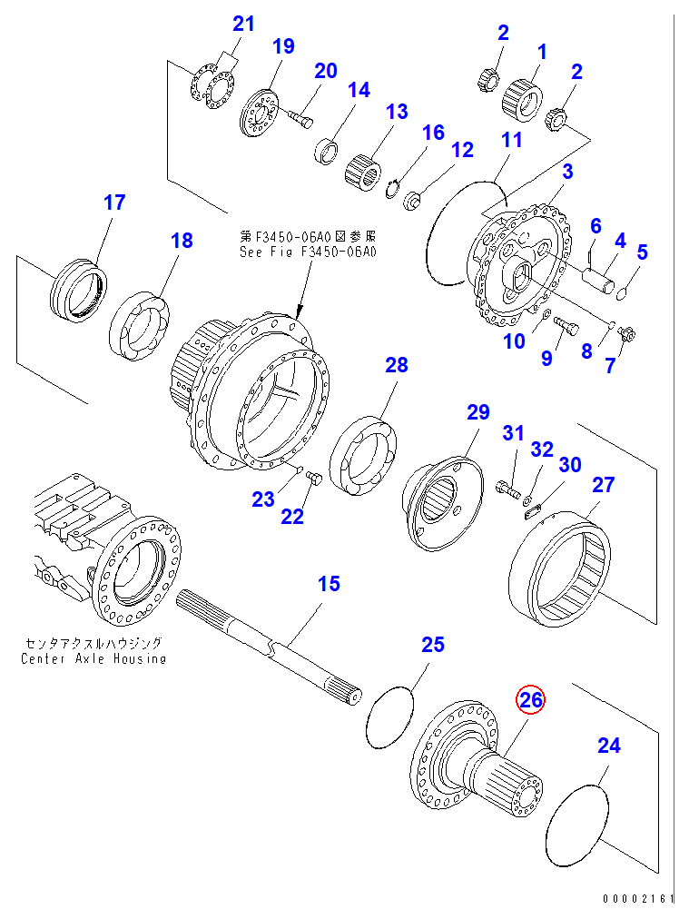 Diagram 56D-22-13211 TUBE - Komatsu