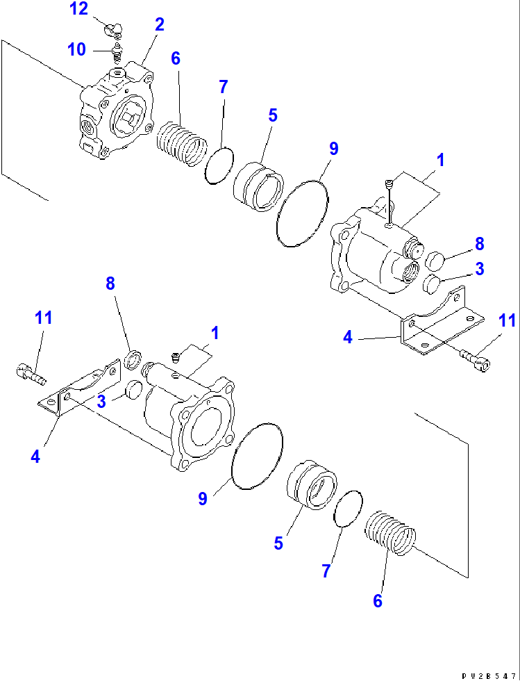 Diagram 424-35-15280 O-RING - Komatsu
