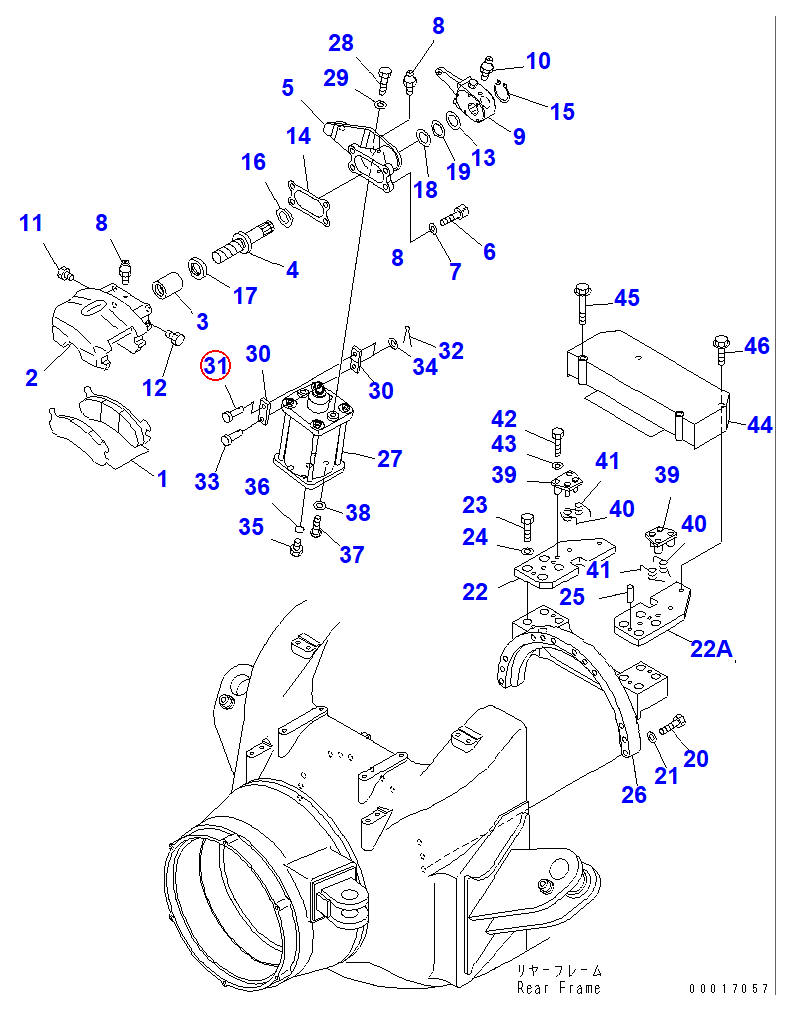 Diagram 425-32-15340 PIN - Komatsu
