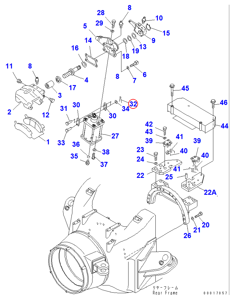 Diagram 04050-13022 PIN,COTTER - Komatsu