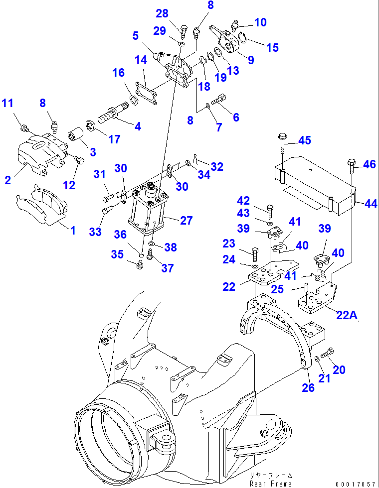 Diagram 56D-34-11101 BRAKE SUB ASS'Y - Komatsu