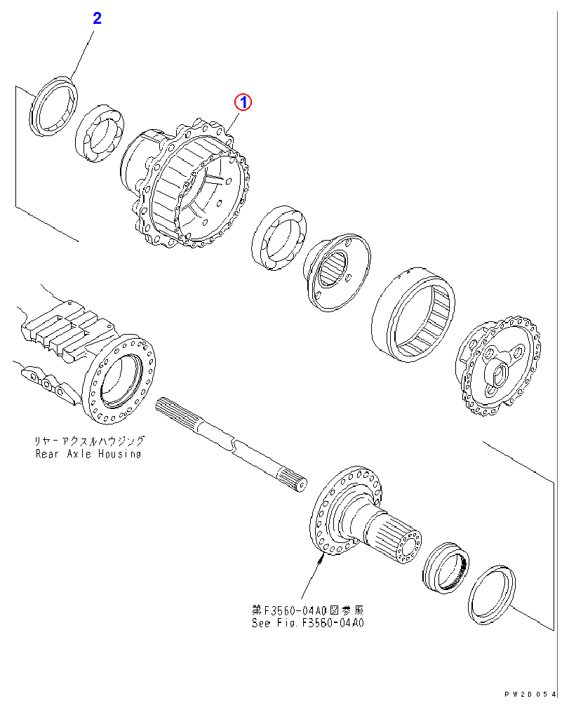 Diagram 56D-22-12711 HUB - Komatsu