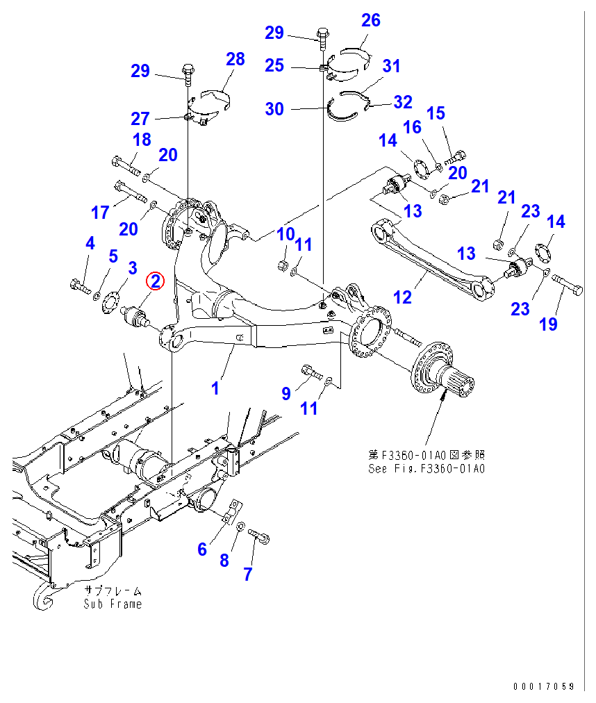 Diagram 56D-50-12330 BEARING - Komatsu