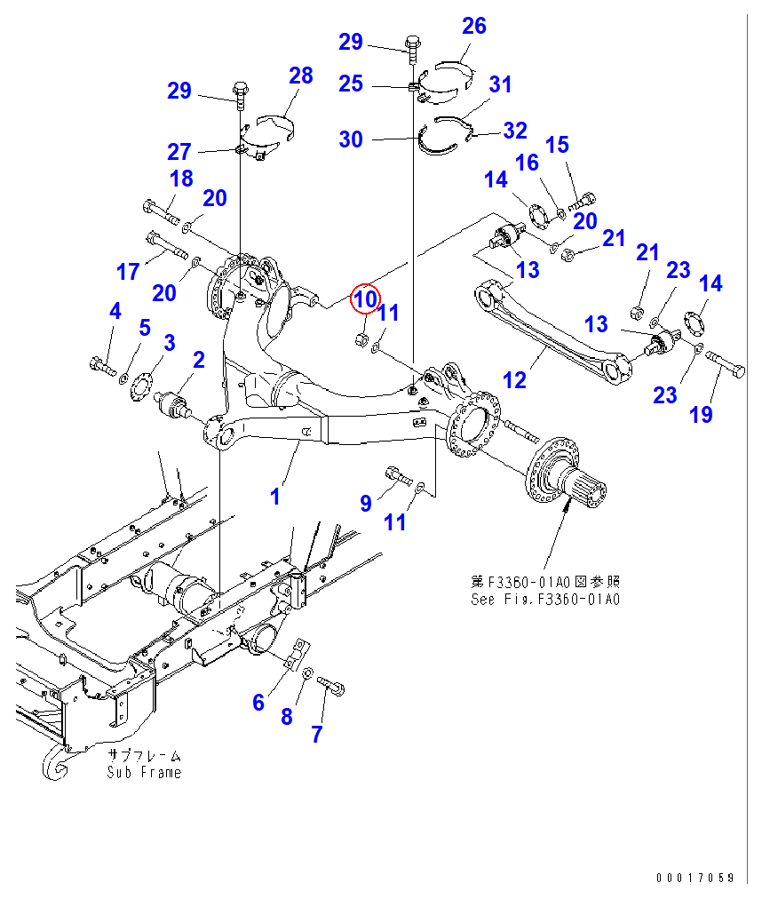 Diagram 01580-12016 NUT - Komatsu