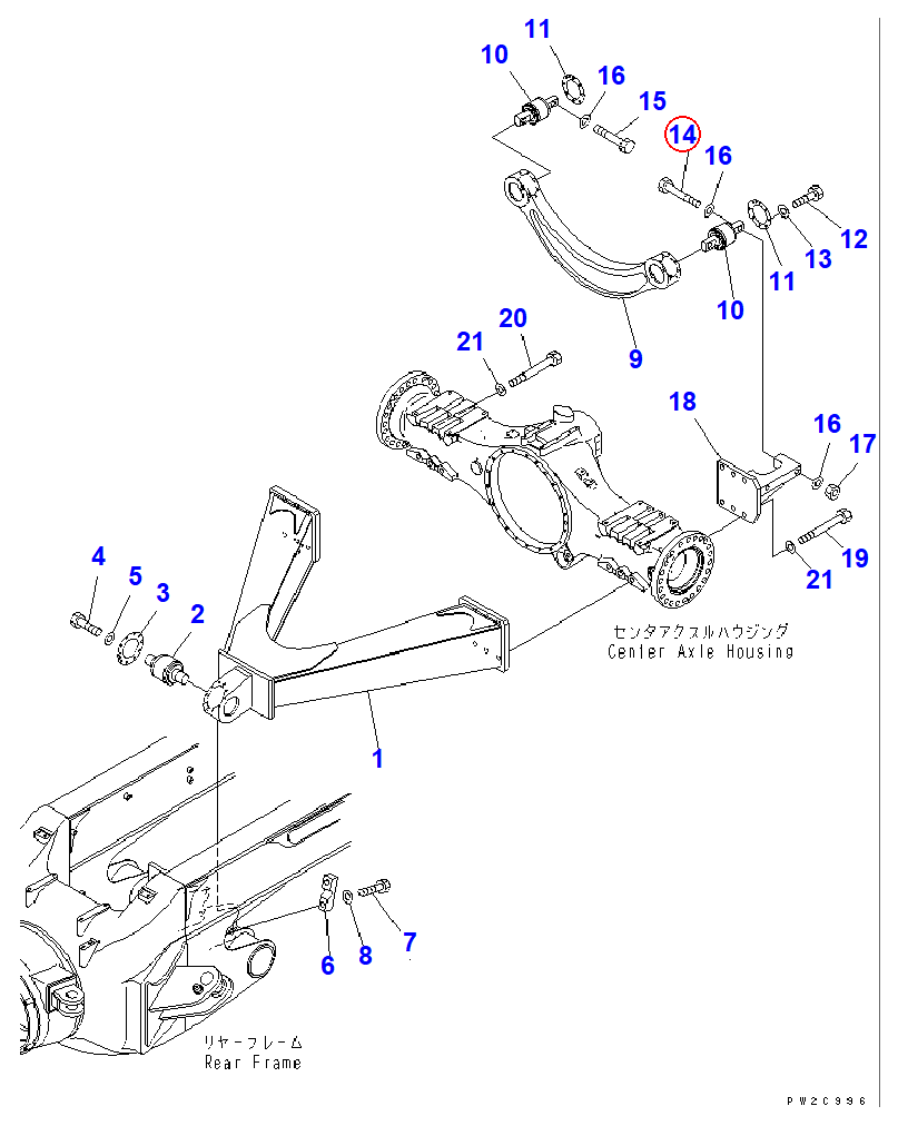 Diagram 01011-62085 BOLT - Komatsu