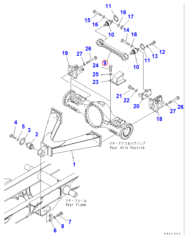 Diagram 56D-50-12211 ROD - Komatsu