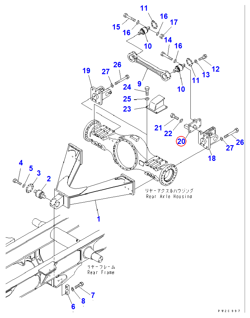 Diagram 56D-50-12561 BRACKET - Komatsu