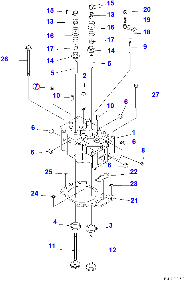 Diagram 07046-41810 PLUG - Komatsu