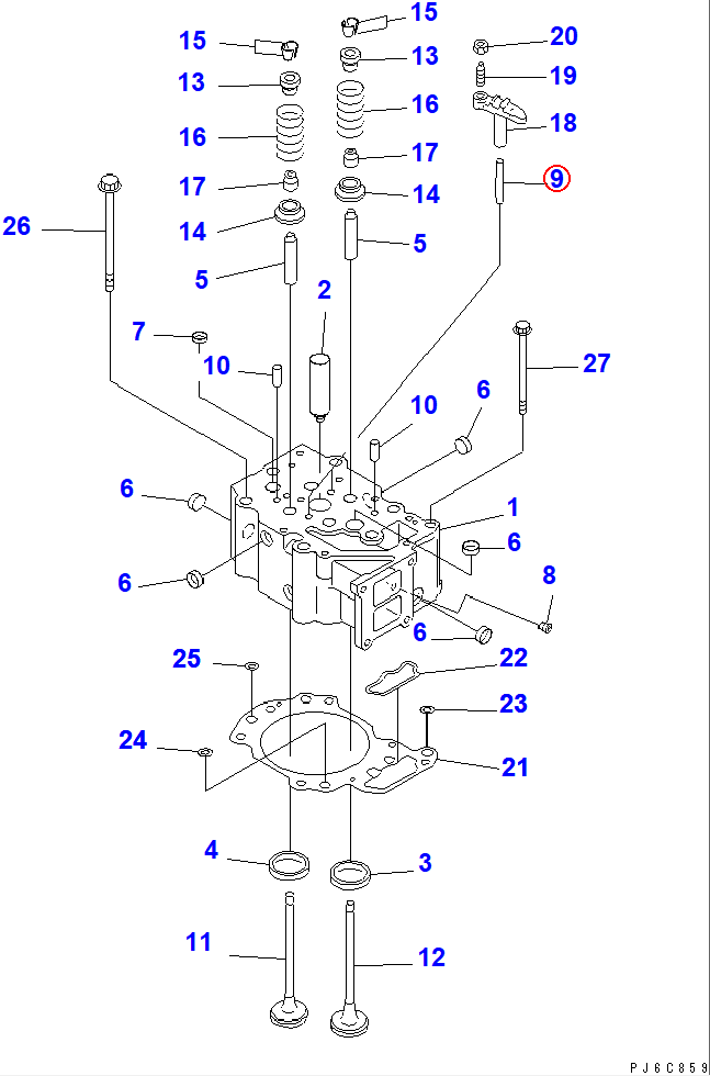 Diagram 6150-11-1140 GUIDE - Komatsu