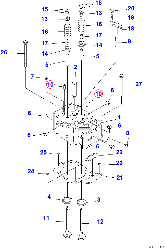 Diagram 04020-00820 PIN,DOWEL - Komatsu