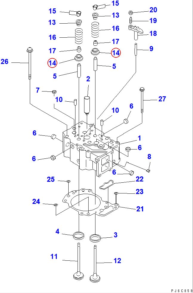 Diagram 6150-41-4430 SEAT,LOWER - Komatsu