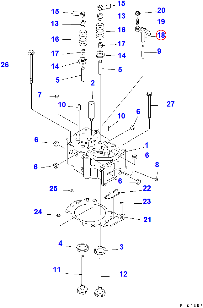 Diagram 6150-42-5610 CROSSHEAD - Komatsu