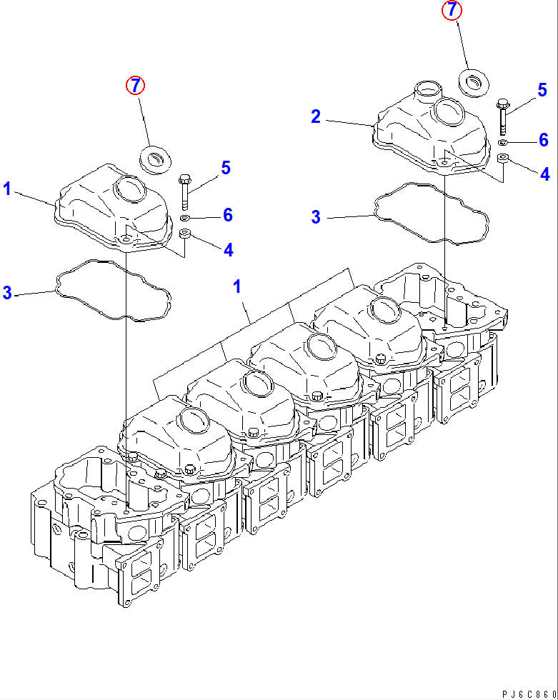 Diagram 6156-11-8830 SEAL (K1) - Komatsu