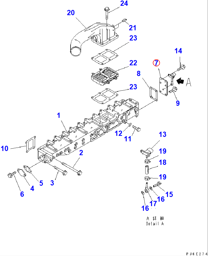 Diagram 6154-11-4250 PLATE - Komatsu