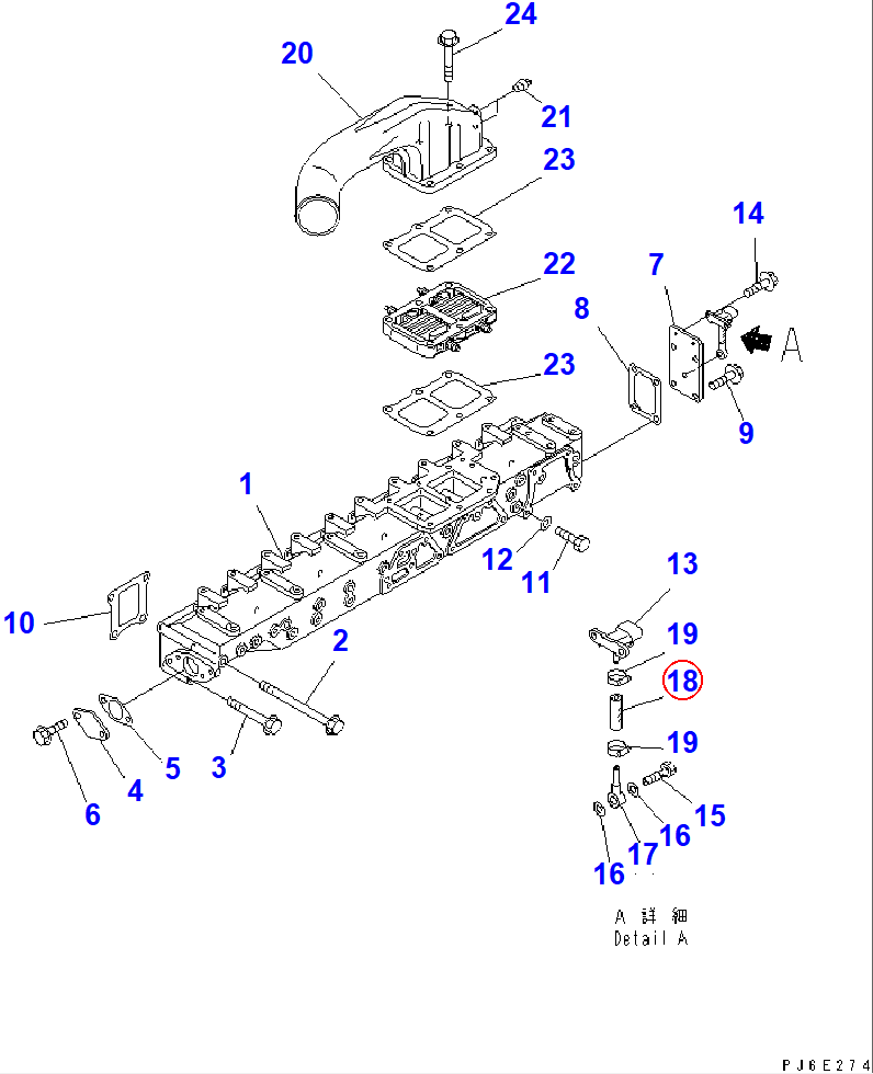 Diagram 6217-11-4430 HOSE - Komatsu