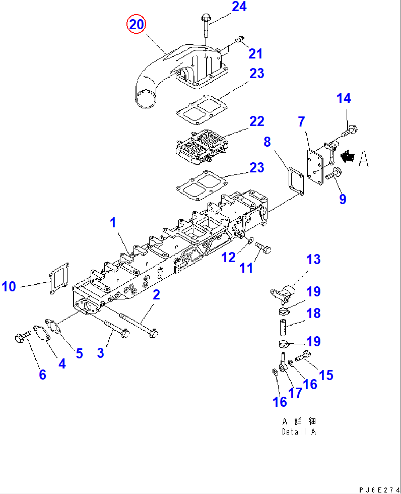 Diagram 6152-12-4310 CONNECTOR - Komatsu