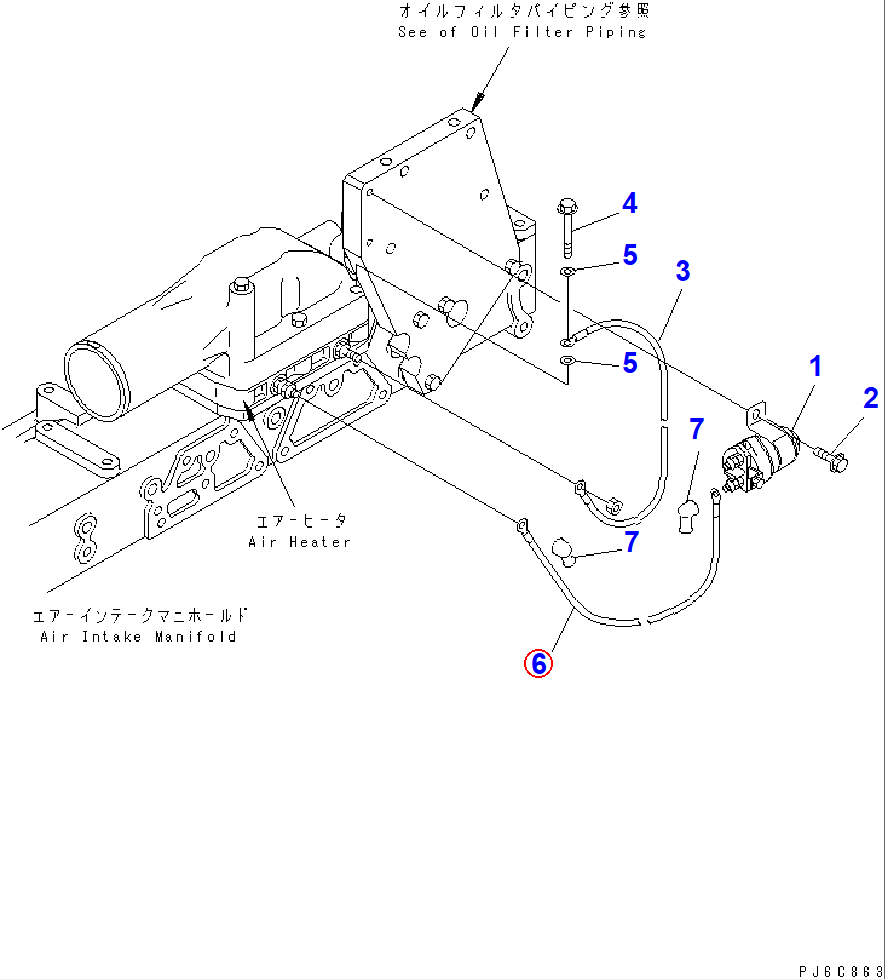 Diagram 6151-81-4690 WIRE - Komatsu