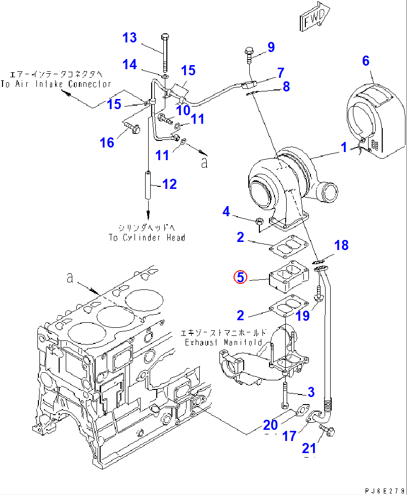 Diagram 6156-11-5130 PLATE - Komatsu