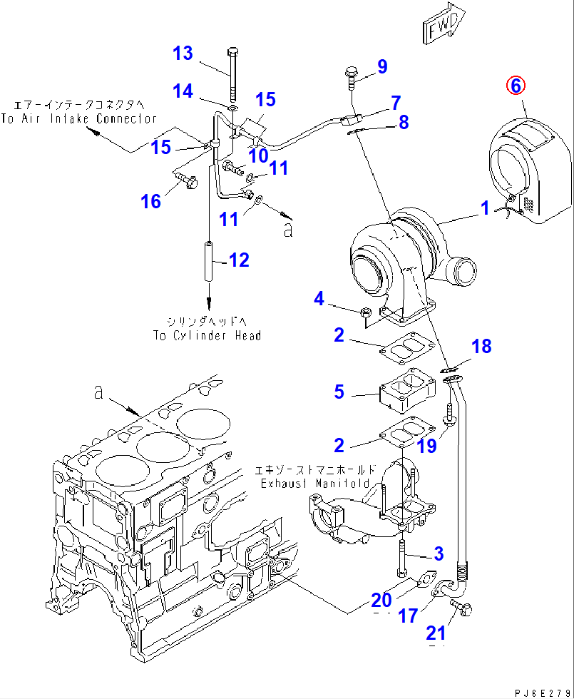 Diagram 6156-11-5450 COVER - Komatsu