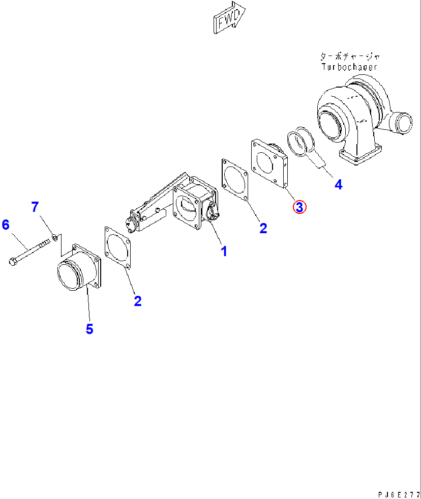 Diagram 6156-11-5930 CONNECTOR - Komatsu