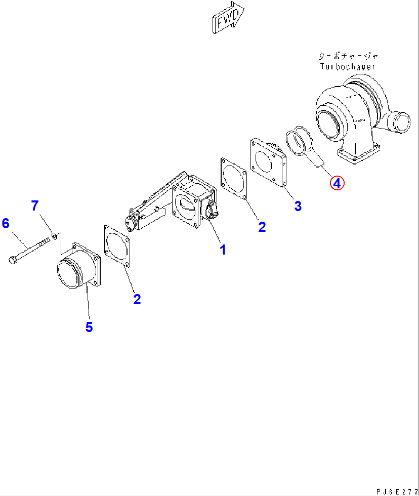 Diagram 6151-11-5280 RING - Komatsu