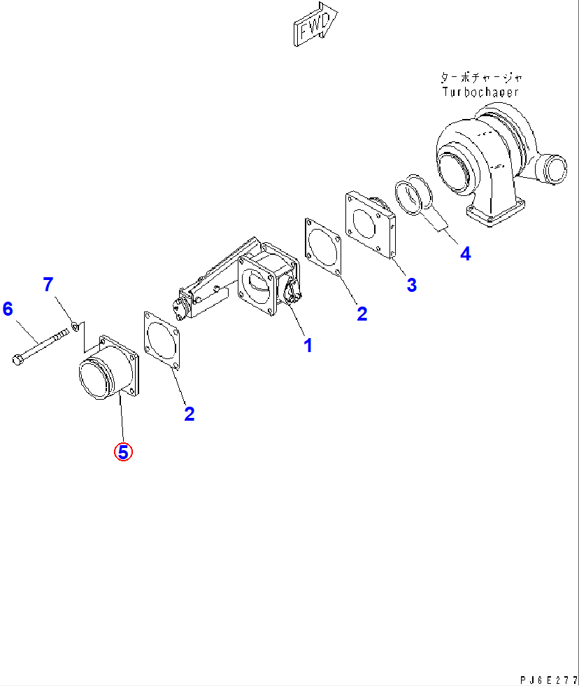 Diagram 6156-11-5940 CONNECTOR - Komatsu