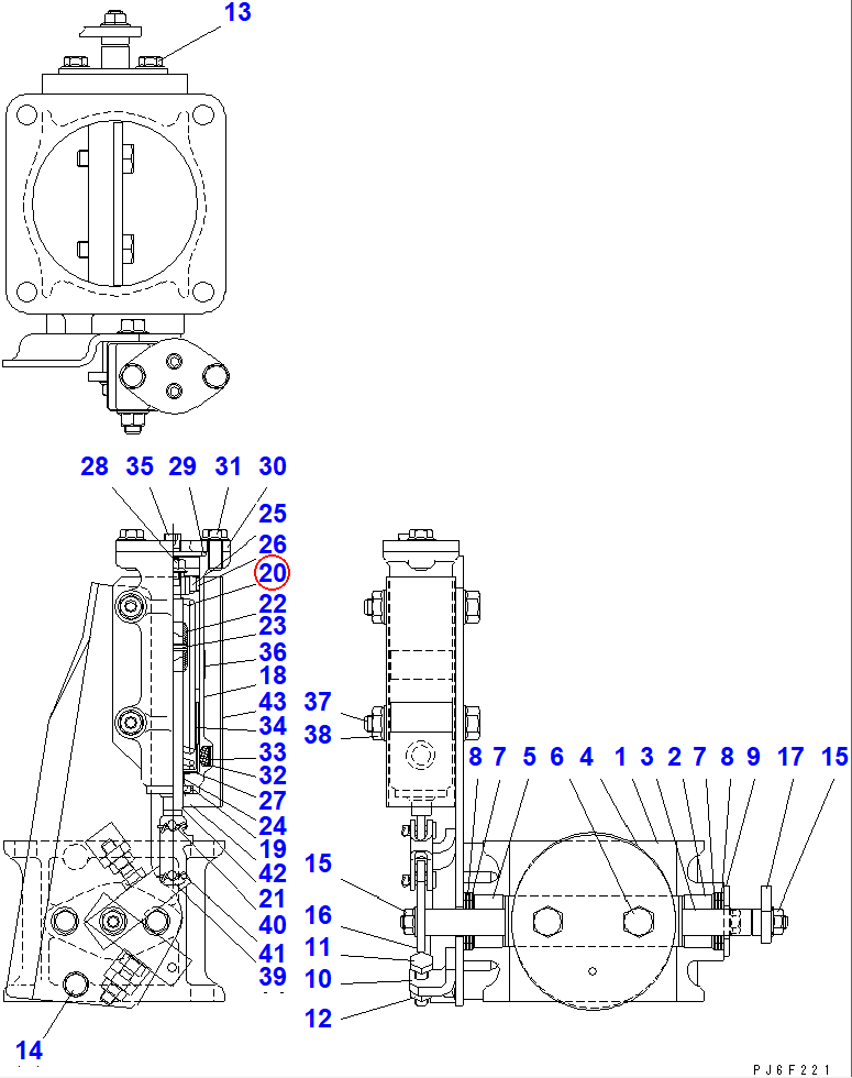 Diagram JK1411-0591 SPRING - Komatsu