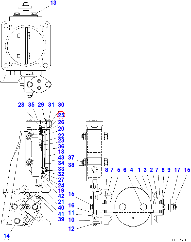 Diagram JKX8166-216 PLATE - Komatsu