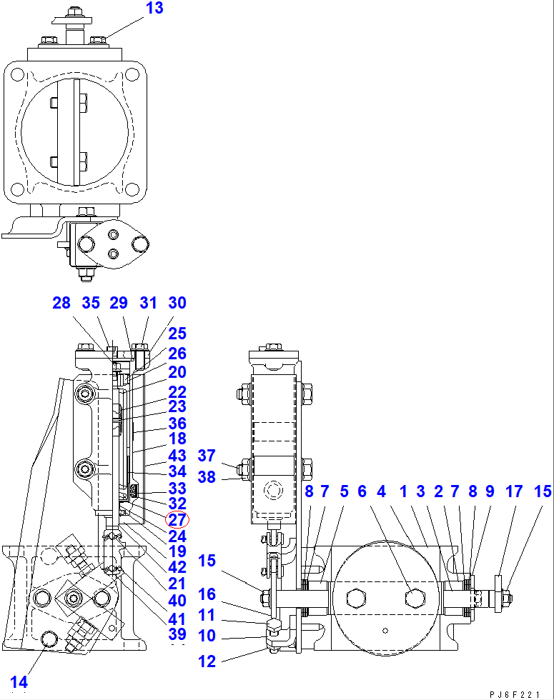 Diagram JK1132-0255 WASHER - Komatsu