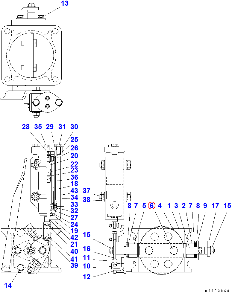 Diagram MY1100-0725 BOLT - Komatsu